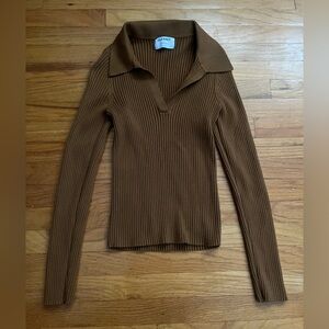 Carmel Brown Long Sleeve Thick Shirt